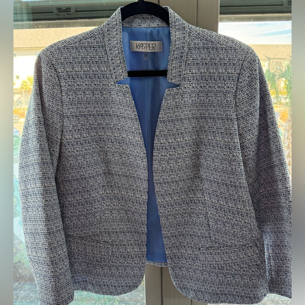Kasper Women's Textured Gray Blazer